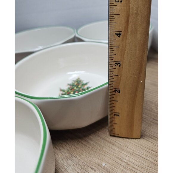 Pfaltzgraff Christmas Heritage Bowls Set of 6 Christmas Trees - Picture 5 of 5